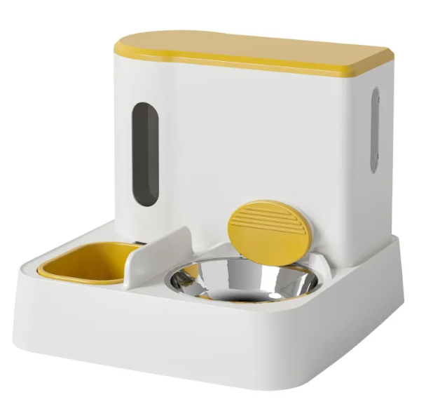Automatischer Katzenfutter- & Wasserspender mit Doppelschüssel-Design