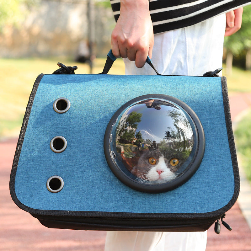 Faltbarer Katzenrucksack mit atmungsaktivem Netzdesign