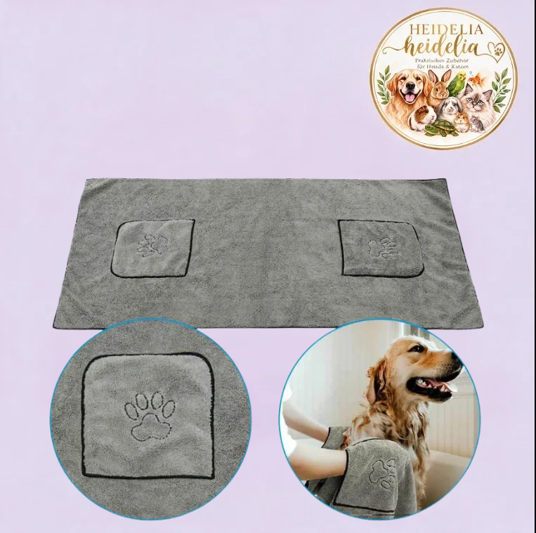 Hundebademantel Handtuch