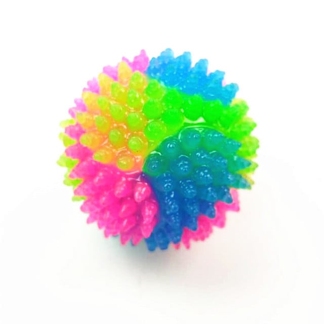 Leuchtender, hochelastischer Tricolor-Spielball