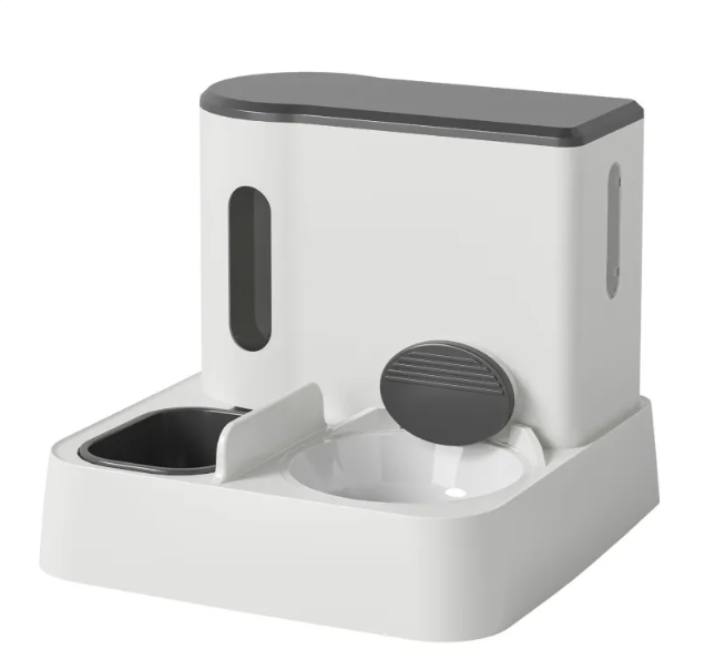Automatischer Katzenfutter- & Wasserspender mit Doppelschüssel-Design