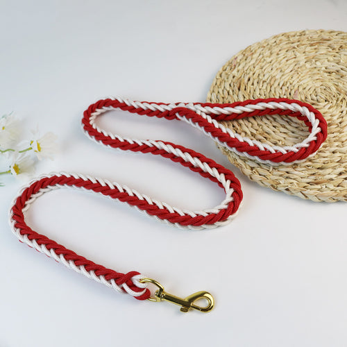 Woven Eight-Strand Dog Leash with Hand Grip