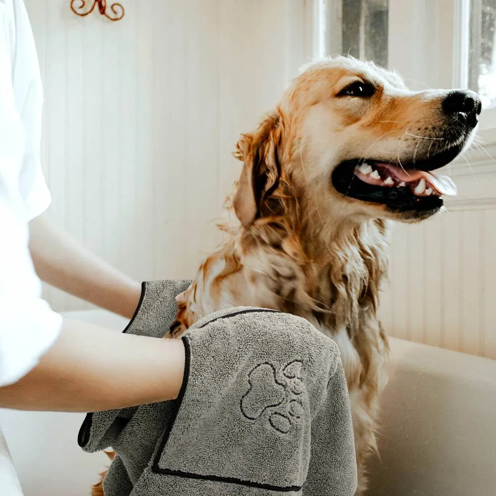 Hundebademantel Handtuch