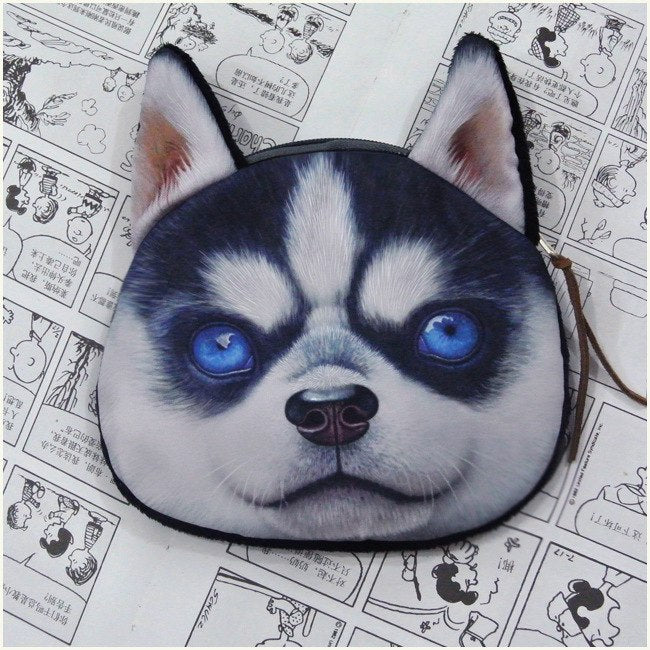 Dog-Themed Fashion Wallet and Coin Purse