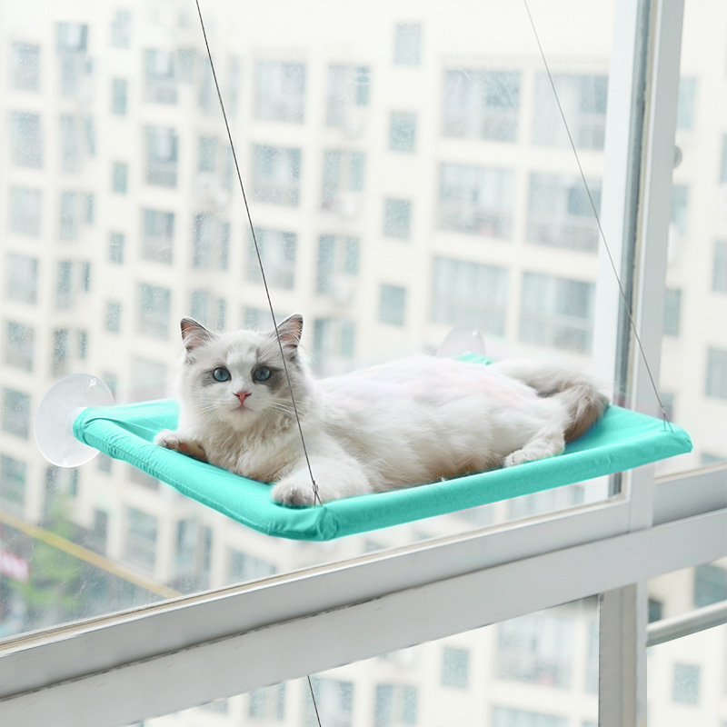 Katzenfenster-Hängematte mit Streu-Sauger