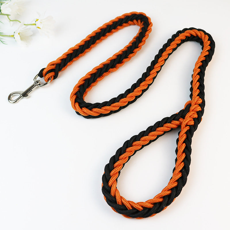 Woven Eight-Strand Dog Leash with Hand Grip