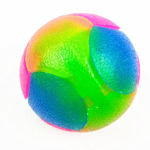 Leuchtender, hochelastischer Tricolor-Spielball