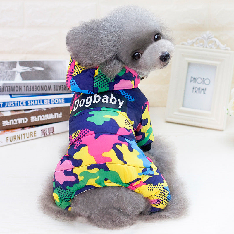 Tarnmuster Dickere Hundedaunenjacke