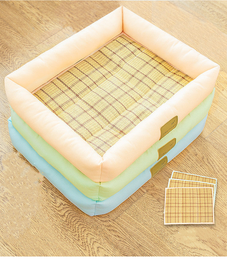 Abnehmbares Oxford-Stoff Hundebett mit Kühlmatte