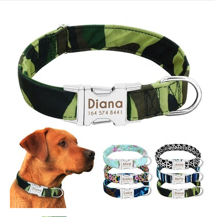 Individuelles Anti-Verlust Hundehalsband mit Anhänger und Leine