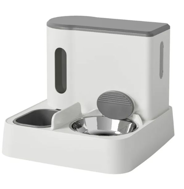Automatischer Katzenfutter- & Wasserspender mit Doppelschüssel-Design