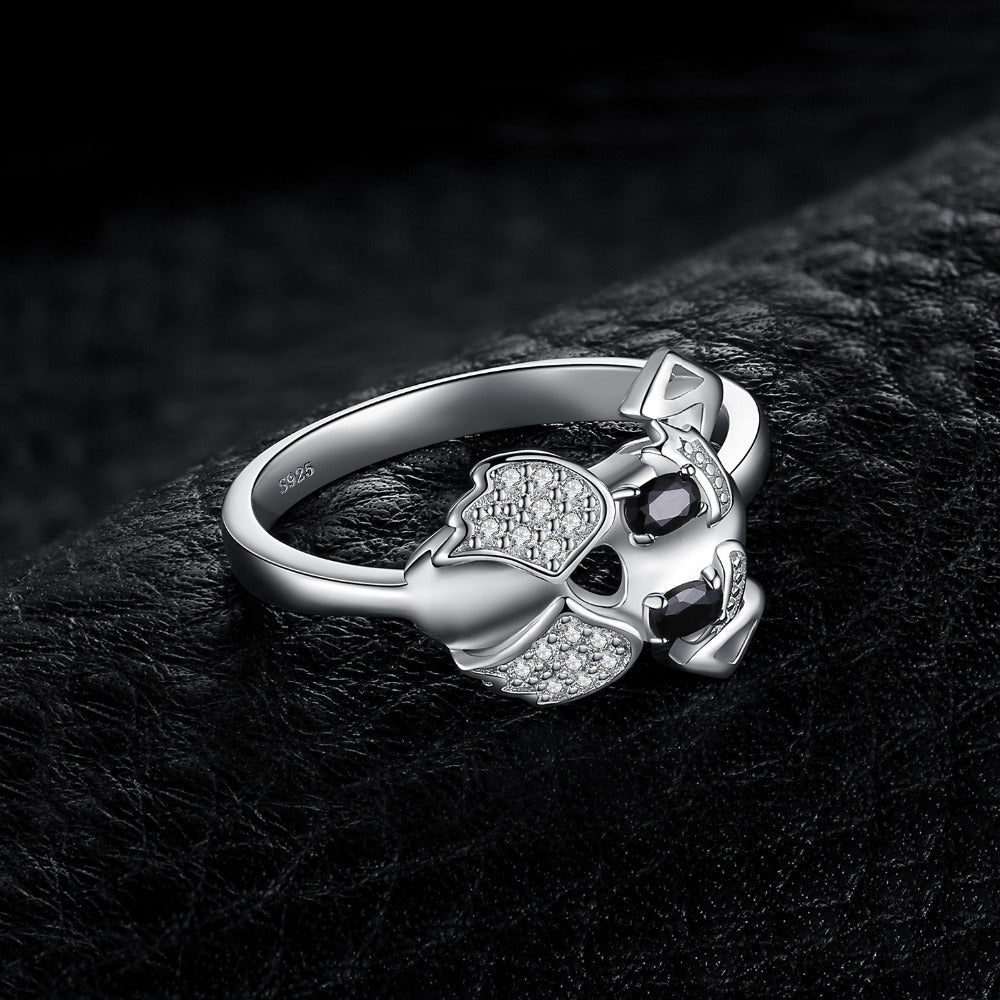 S925 Silber Süßes Hund Schmuckset: Halskette, Ohrringe, Ring