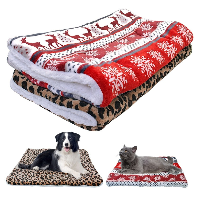 Dickes Korallen-Fleece Haustierdecke und Hundebettmatte