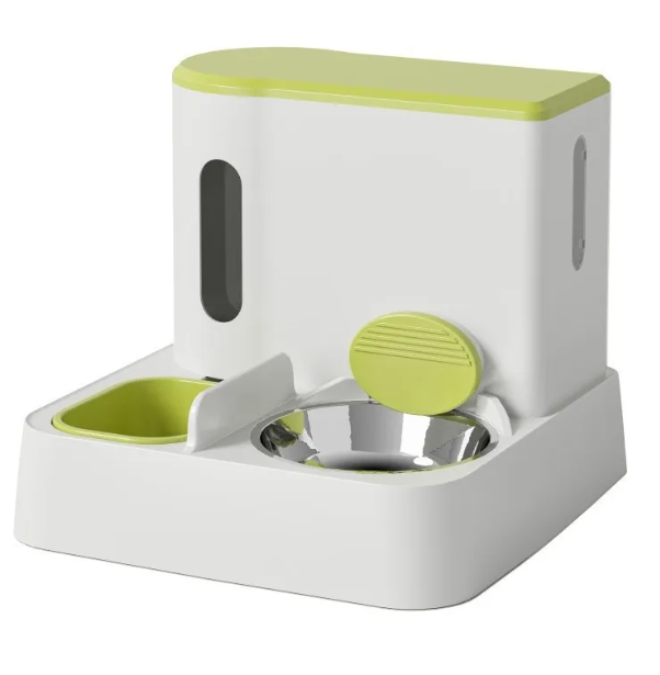 Automatischer Katzenfutter- & Wasserspender mit Doppelschüssel-Design
