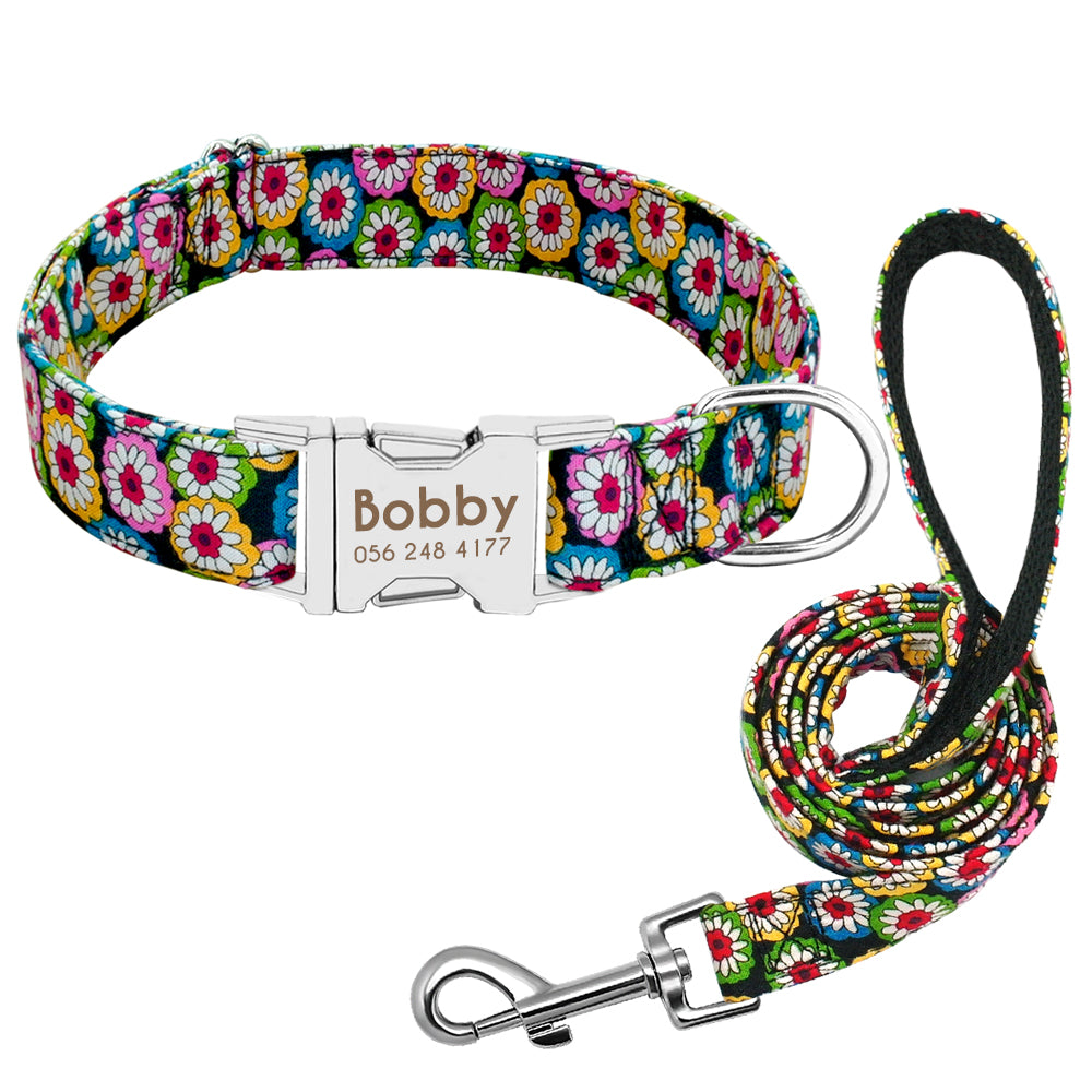 Individuelles Anti-Verlust Hundehalsband mit Anhänger und Leine