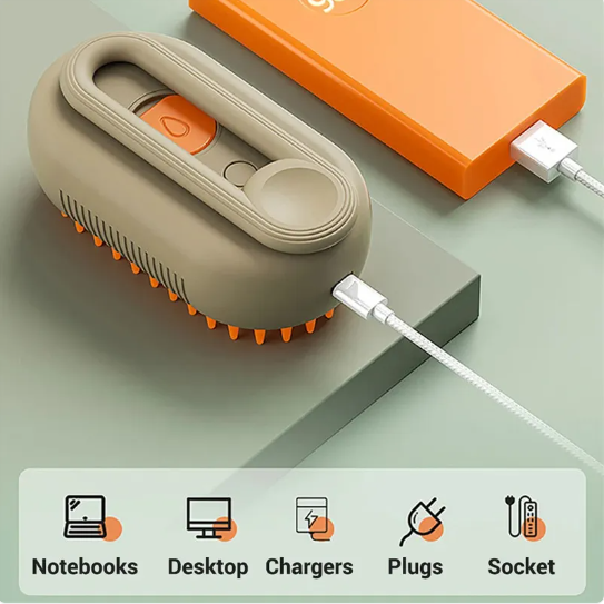 3-in-1 Elektrische Haustierpflegebürste