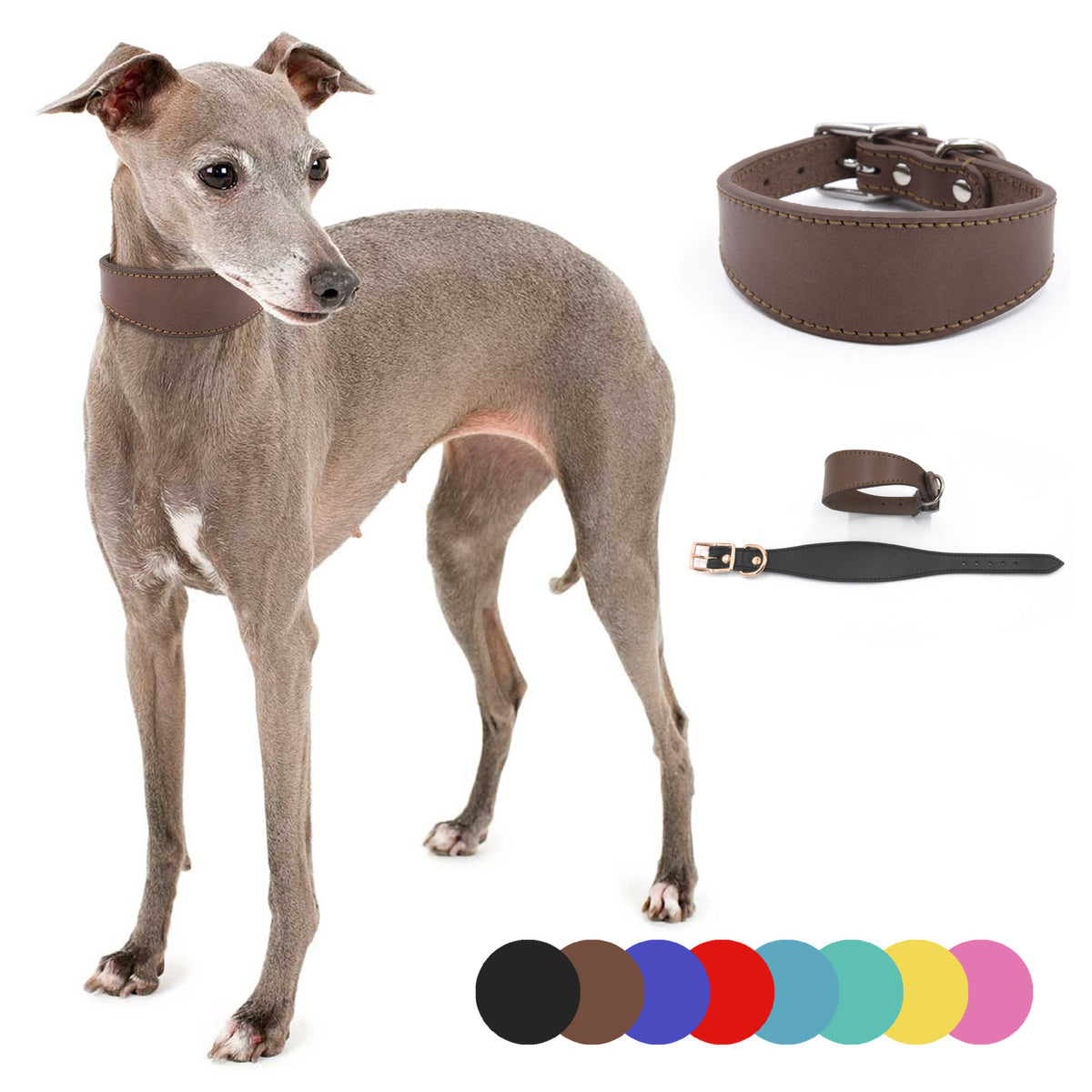 Echtes Leder Kuhleder Hundehalsband