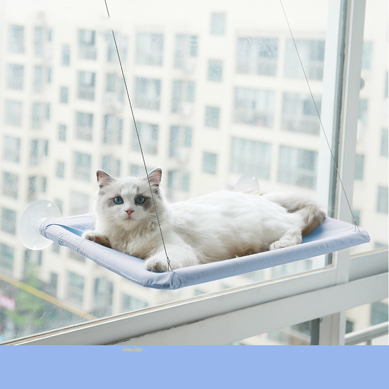 Katzenfenster-Hängematte mit Streu-Sauger