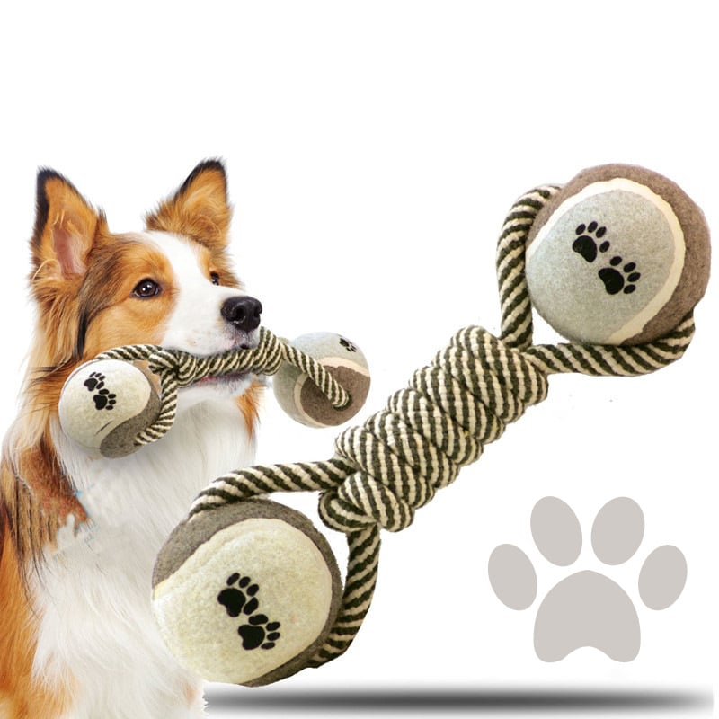 Hundespielzeug-Hantel aus Baumwollseil