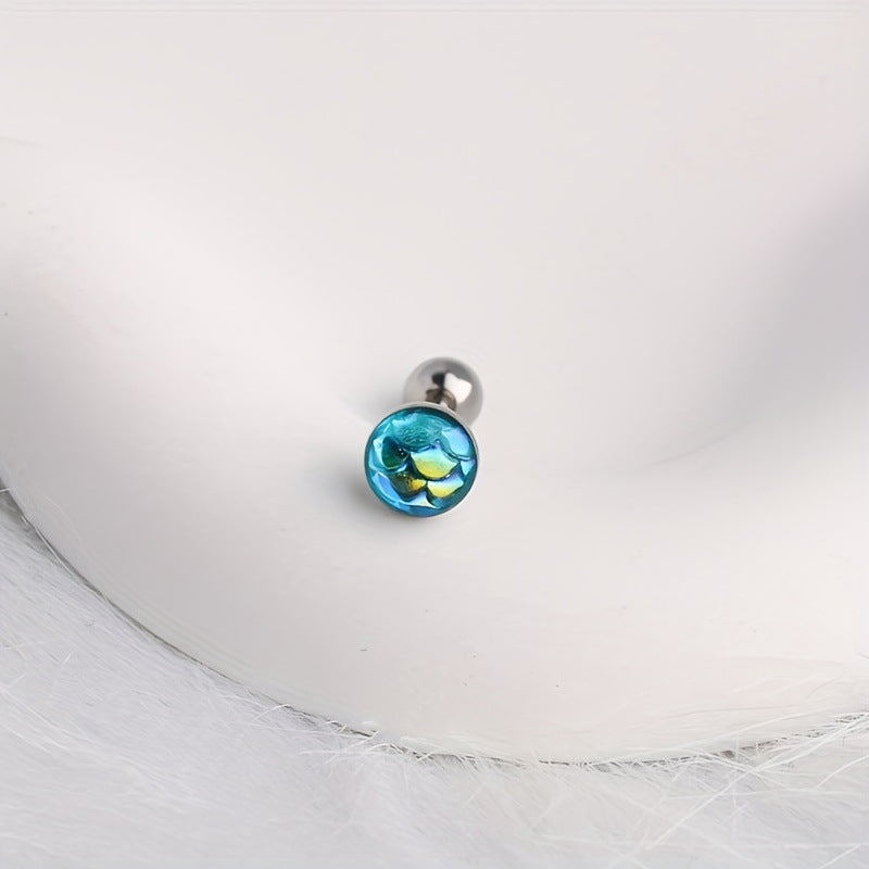 Cat Eye Fish Scale Tongue Piercing Jewelry Set (5pcs)