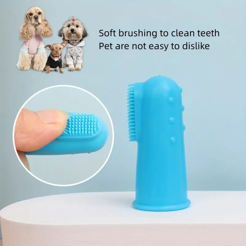 Katzen- und Hunde Fingerling-Zahnbürste für Mundpflege