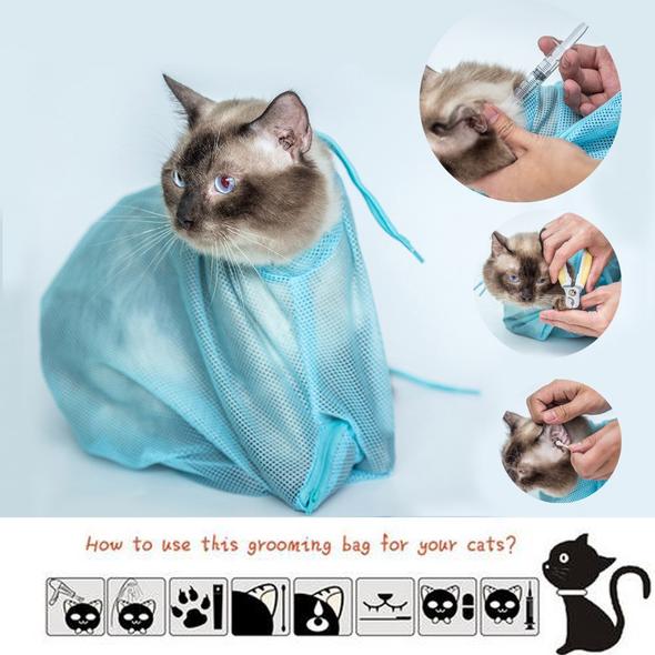Katzen-Badebeutel für Krallenschneiden und Ohrreinigung