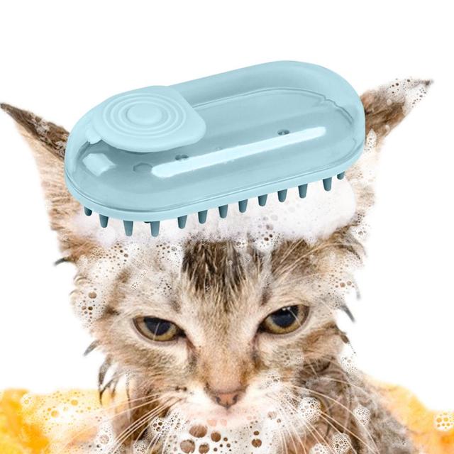 Silikon Badebürste für Hunde mit Shampoo-Spender
