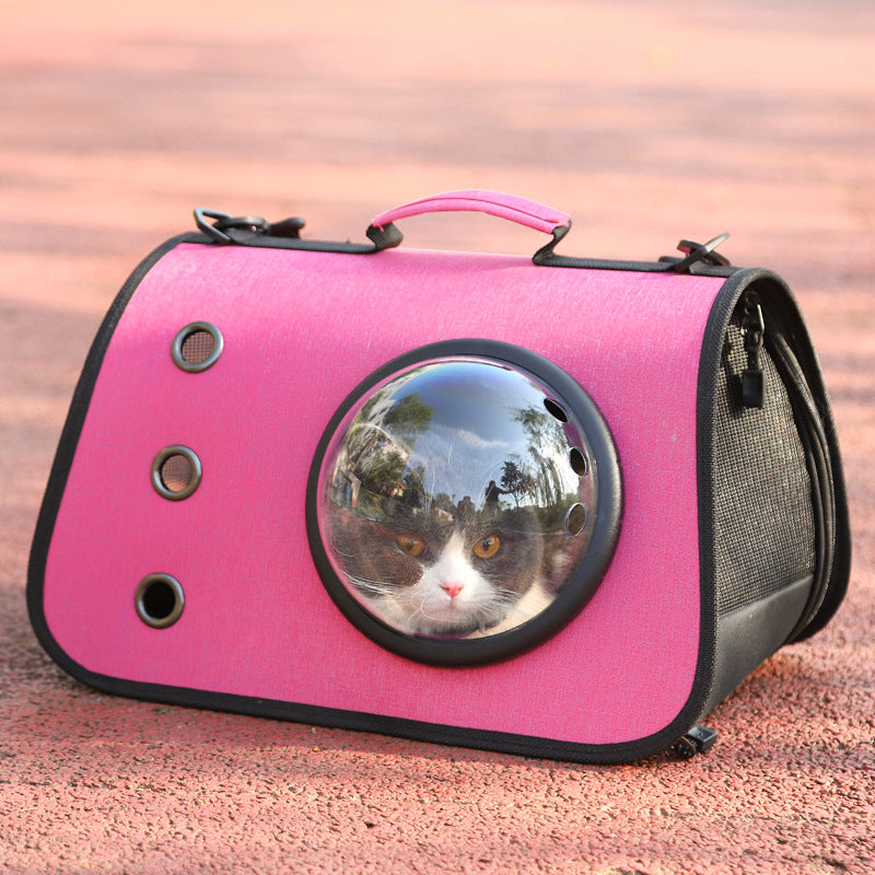 Faltbarer Katzenrucksack mit atmungsaktivem Netzdesign
