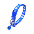 Buntes verstellbares Katzenhalsband mit Pfotenabdruck-Design