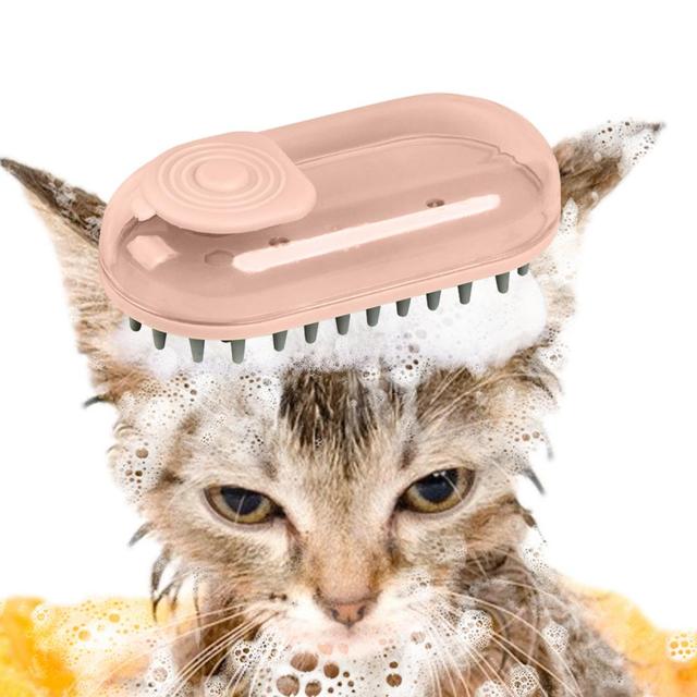 Silikon Badebürste für Hunde mit Shampoo-Spender