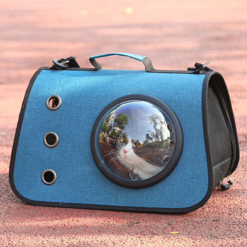 Faltbarer Katzenrucksack mit atmungsaktivem Netzdesign
