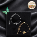 Edelstahl Armband mit Hundepfoten-Design