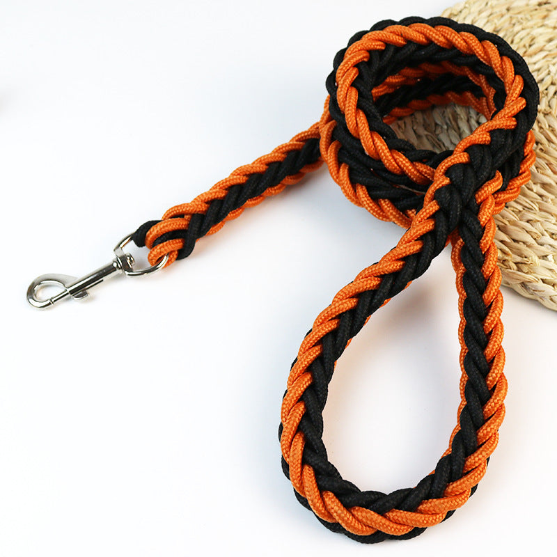 Woven Eight-Strand Dog Leash with Hand Grip