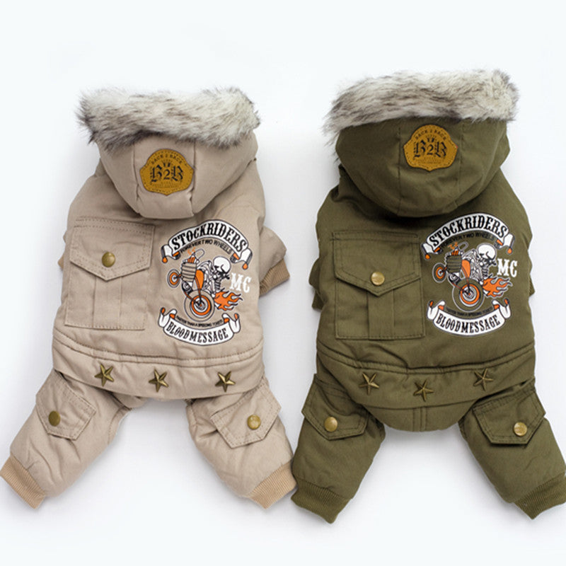 Militär-Stil Baumwolljacke für Hunde