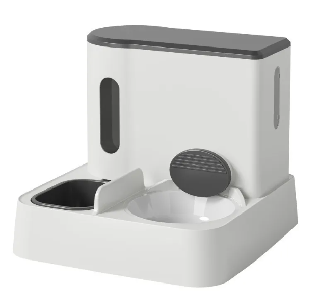 Automatischer Katzenfutter- & Wasserspender mit Doppelschüssel-Design