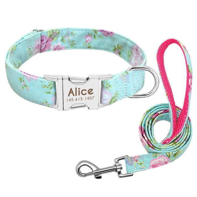 Individuelles Anti-Verlust Hundehalsband mit Anhänger und Leine