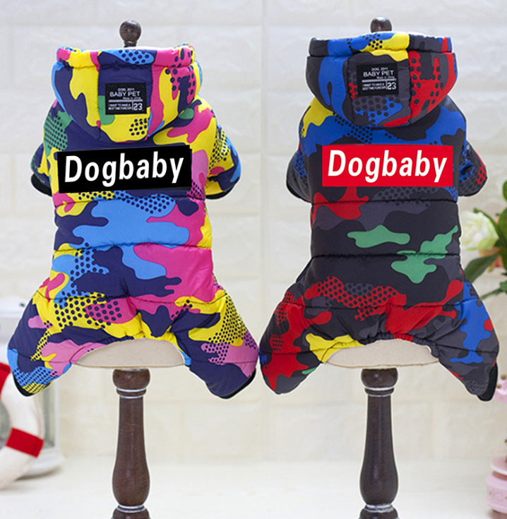 Tarnmuster Dickere Hundedaunenjacke