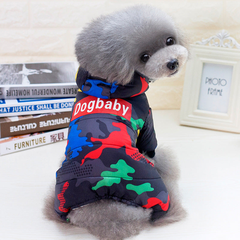 Tarnmuster Dickere Hundedaunenjacke