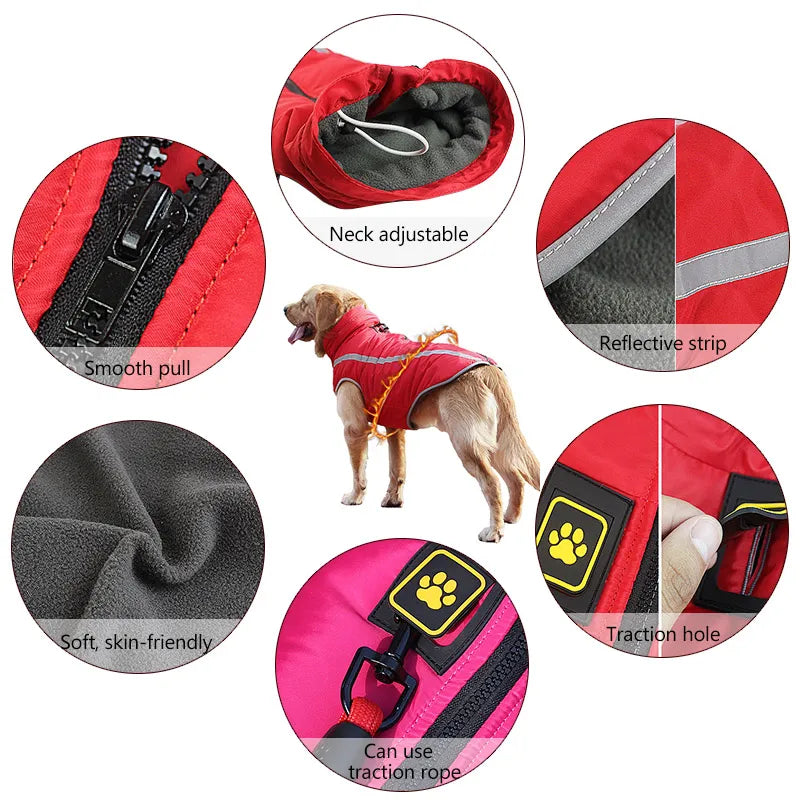 Dickere winddichte Hundejacke