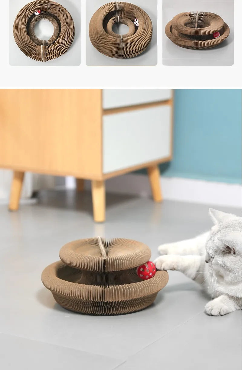 Magnetisches Klappbares Katzen-Kratzbrett Spielzeug