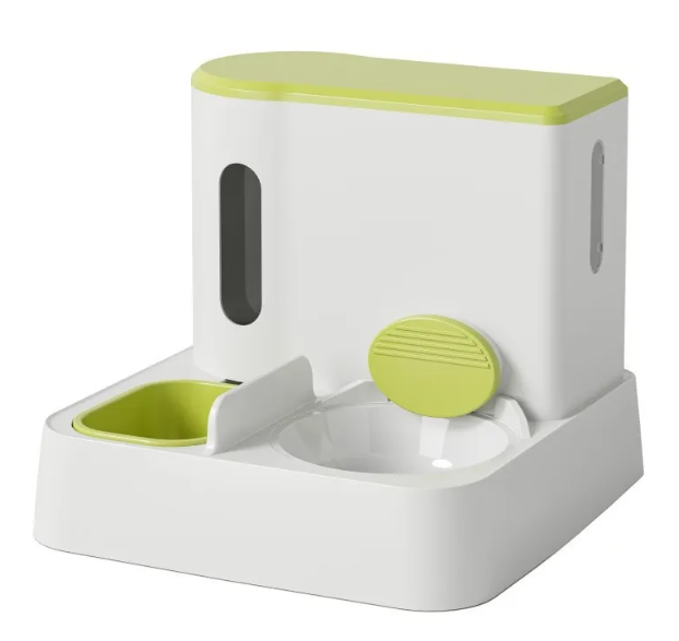 Automatischer Katzenfutter- & Wasserspender mit Doppelschüssel-Design