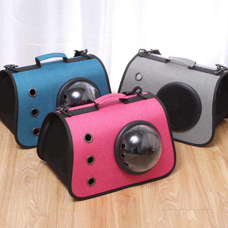 Faltbarer Katzenrucksack mit atmungsaktivem Netzdesign