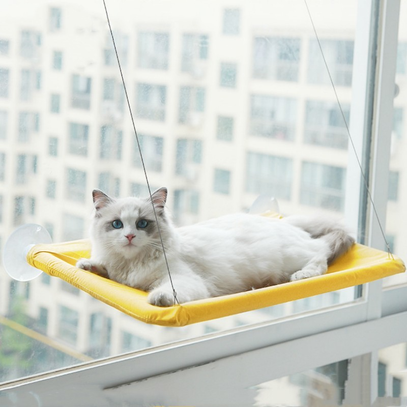 Katzenfenster-Hängematte mit Streu-Sauger
