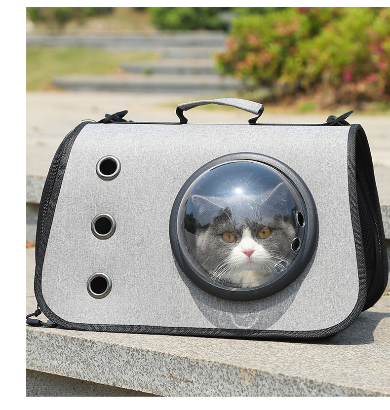 Faltbarer Katzenrucksack mit atmungsaktivem Netzdesign