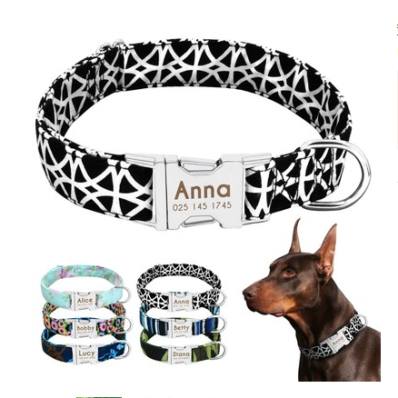 Individuelles Anti-Verlust Hundehalsband mit Anhänger und Leine