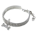Bling Rhinestone Dog Collar with Leash for Small Dogs