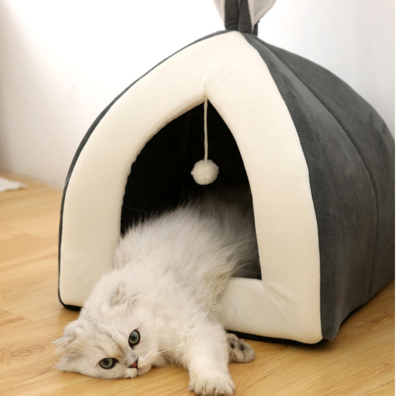 Katzenhaus-Villa mit Bett für mittelgroße Hunde