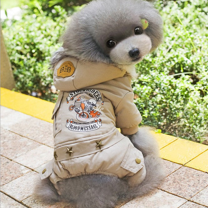 Militär-Stil Baumwolljacke für Hunde