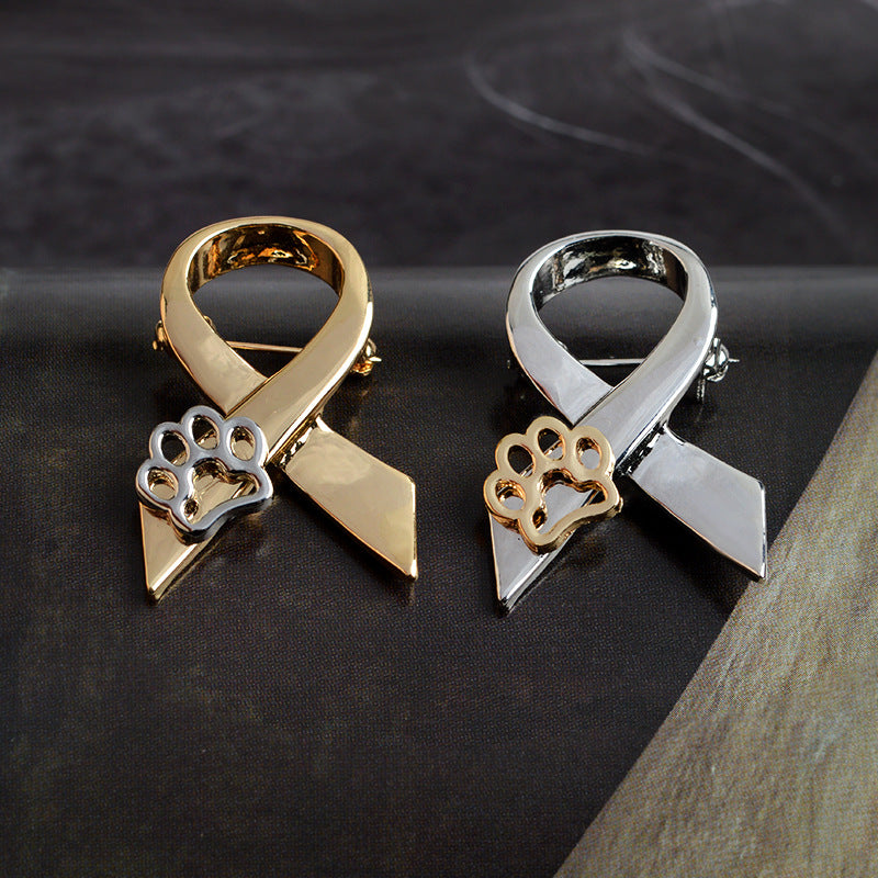Hundepfoten-Fliegen-Brosche mit Legierungsnadel