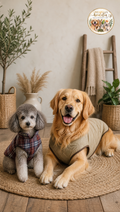 Wasserdichte und wendbare karierte Hundeweste